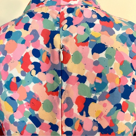 PALOMA BLUE Bronte Easter Colorful Midi Dress Boho front tie luxury women’s M - Picture 13 of 15